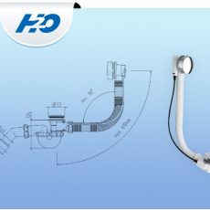H2O automata kádszifon le és túlfolyó 15200