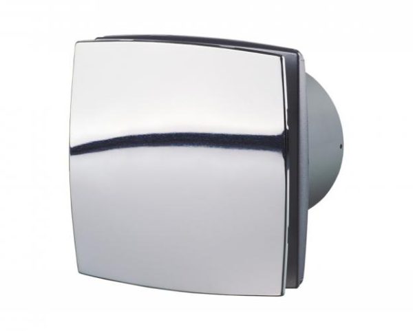 Vents LD AUTO T 125 axiális ventilátor - króm előlappal,  időkapcsolóval, zsaluval