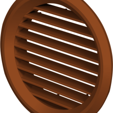 Vents MV bvs műanyag szellőzőrács csőcsatlakozóval - barna - Ø150 mm