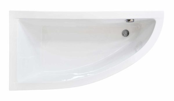 Besco Praktika aszimmetrikus akril fürdőkád 150x70 cm - balos - WAP-150-NL - Image 2