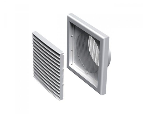 Vents MV 100 Vs műanyag szögletes szellőzőrács csőcsatlakozóval