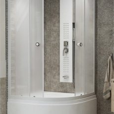 Sanimix 22.44.6 negyedköríves zuhanykabin akril zuhanytálcával 90x90x205 cm