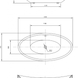 Wellis Arezzo White egyenes térben álló akril fürdőkád 180 x 87 x 65 - Image 4
