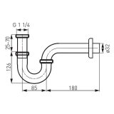 Ferro S281 króm csőszifon 5/4” - 32 mm - Image 2