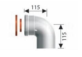 Ariston Alu/PP 60/100 könyök idom 90° 3318075