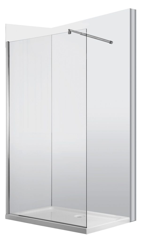 Deante Abelia Walk-In zuhanyfal króm profillal merevítővel - Image 2