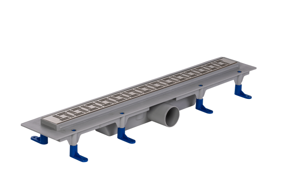 STY-DO-60 Styron Domino zuhanyfolyóka egyenes, szinterezett rozsdamentes ráccsal, 600 mm
