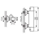 Ferro Varese TAM7 termosztatikus zuhany csaptelep - Image 2