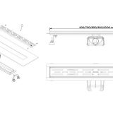 Wellis W-Drain rozsdamentes acél zuhanyfolyóka Dots ráccsal - Image 3