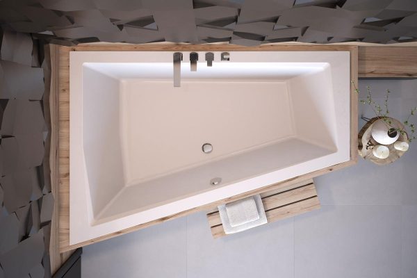 Besco Intima Duo aszimmetrikus akril fürdőkád 170x125 - jobbos - WAID-170-NP - Image 5