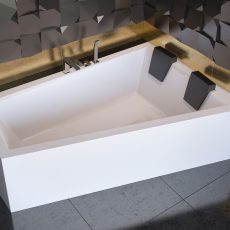 Besco Intima Duo aszimmetrikus akril fürdőkád 170x125 - balos - WAID-170-NL