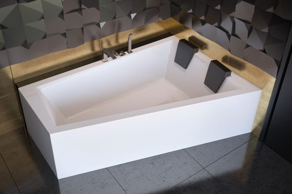 Besco Intima Duo aszimmetrikus akril fürdőkád 170x125 - jobbos - WAID-170-NP