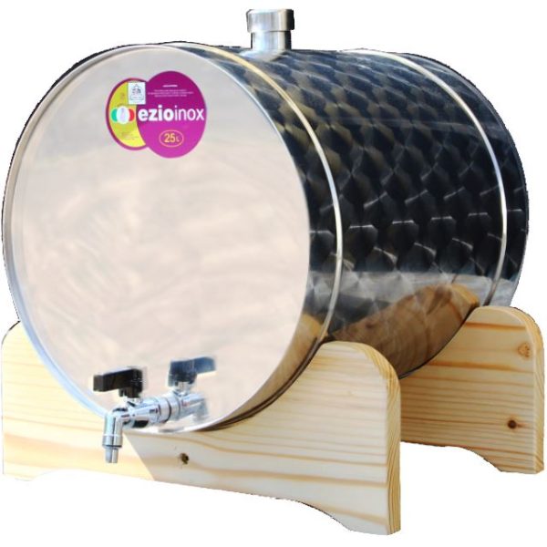Inox tartály fekvő - 25 literes