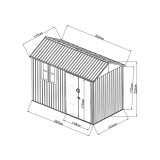 Hecht 6x10 Nord kerti fémház - Image 2