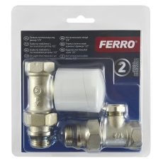 Ferro ZTB01 Termosztatikus radiátorszelep készlet, egyenes 1/2"