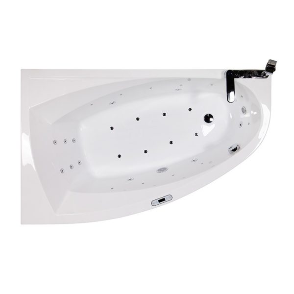 Wellis Matana Hydro™ aszimmetrikus hidromasszázs fürdőkád 160x100 cm