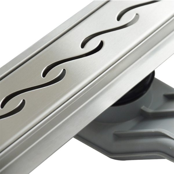 Wellis W-Drain rozsdamentes acél zuhanyfolyóka Wavy ráccsal