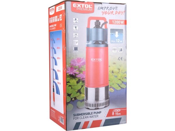 Extol 8895017 búvárszivattyú tiszta vízhez, nyomás szenzorral, 1200W - 6m3/h - Image 2