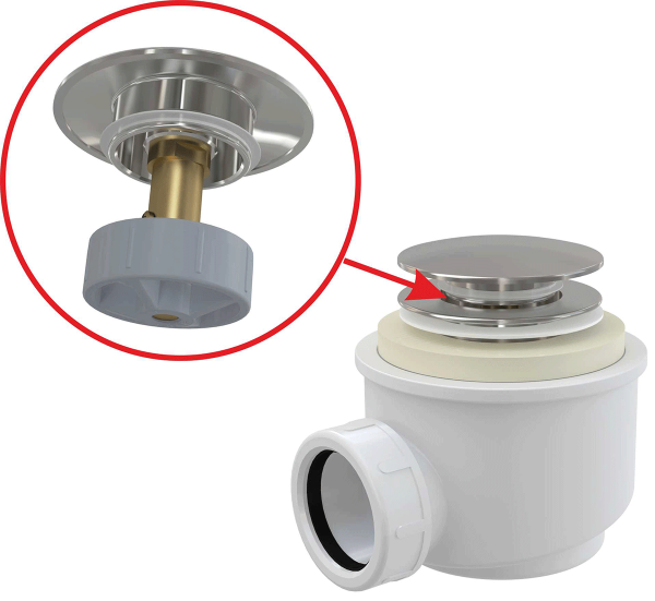 Alcaplast A465 CLICK/CLACK zuhanytálca szifon