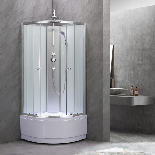 Karolino 80x80 cm White mélytálcás íves zuhanykabin - KAROLINO80W - Image 2