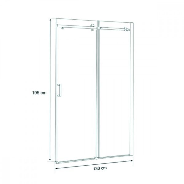 Bold 130x195 cm görgős zuhanyajtó - LB130 - Image 10