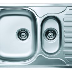 Livinox OBERON EC-174DK mini csepptálcás, szövetmintás, rozsdamentes mosogató gyümölcsmosóval, forgatható 780 x 490 x 160 mm