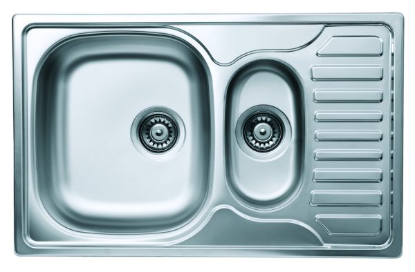 Livinox OBERON EC-174DK mini csepptálcás, szövetmintás, rozsdamentes mosogató gyümölcsmosóval, forgatható 780 x 490 x 160 mm