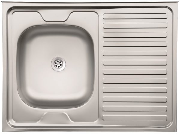 Livinox N-120BK teletetős csepptálcás rozsdamentes mosogató, balos medence 800 x 600 x 130mm