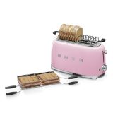 SMEG KENYÉRPIRÍTÓ, retro, 4 szeletes, rózsaszín - Image 3