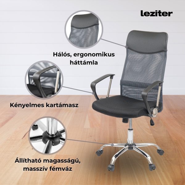 Fit ergonomikus irodai forgószék - TY8045-2-GREY - Image 3