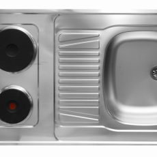 Kombinált elektromos főzőlap és mosogató tálca 100x60 cm, lefolyógarnitúrával 986507K