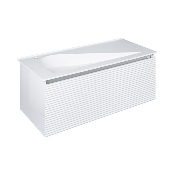 TMP TROYA100 fali fürdőszobabútor Akrivit öntött márvány mosdóval 100 cm - 00400042 - Image 2