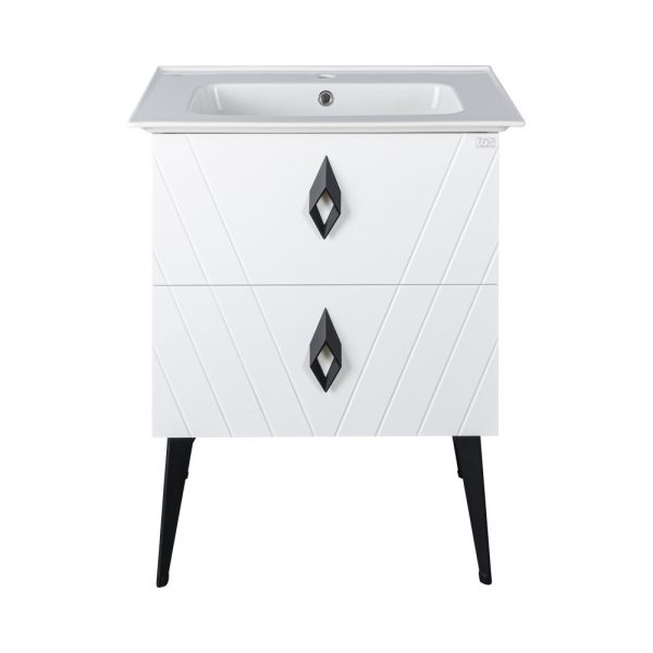 TMP KEOPS CeraStyle BLUE 70 - 42200 mosdóval - lábon álló fürdőszobabútor 70 x 47 cm - 00400784