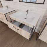TMP IRON 75 lábon álló fürdőszobabútor 75 cm Sanovit ATRIA 9075 porcelán mosdóval 75 x 45,5 cm - 00400894 - Image 3