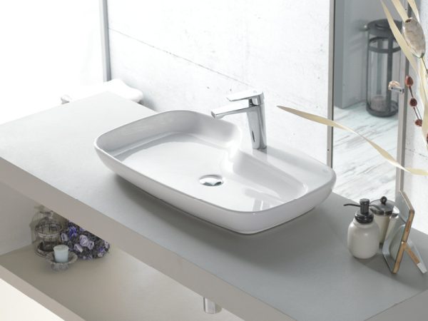 CeraStyle NOVA - PULTRA ültethető - Top Counter - porcelán mosdó - 70 x 43 cm - Image 3