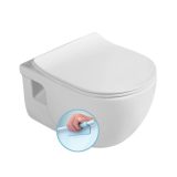 Sanovit BRILLA - fali WC - rimless - perem nélküli - mély öblítésű - 100614-KL