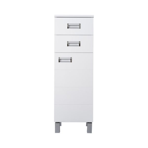 Viva SZQUARE fürdőszobai ÁLLÓSZEKRÉNY 100 középmagas POLCOS - JOBBOS - 33 x 35 x 100 cm - 3-529-P