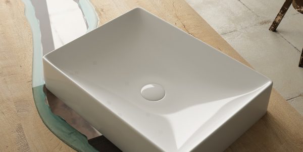 Sanovit SQUARE - PULTRA ültethető - Top Counter - porcelán mosdó -  - 50 x 38 cm - 3050-KL - Image 3