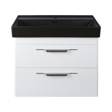 TMP LUX 100 fali fürdőszobabútor - CeraStyle SHARP FEKETE mosdóval - 1 csaplyukkal - 100 x 48 cm - 400553VB012A32U05