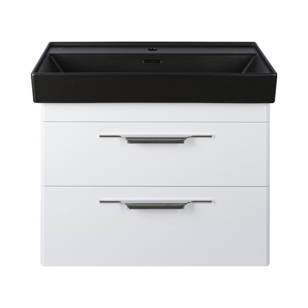 TMP LUX 100 fali fürdőszobabútor - CeraStyle SHARP FEKETE mosdóval - 1 csaplyukkal - 100 x 48 cm - 400553VB012A32U05