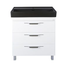 TMP TRIO lábon álló fürdőszobabútor CeraStyle SHARP FEKETE mosdóval - DUPLA csaplyukas - 100 x 48 cm - 400709VB012A32D05