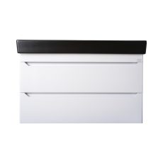 TMP SHARP fali fürdőszobabútor CeraStyle SHARP - FEKETE mosdóval DUPLA csaplyukkal - 100 x 48 cm - 4008670VB012A32