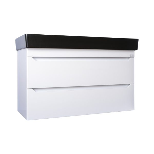 TMP SHARP fali fürdőszobabútor CeraStyle SHARP - FEKETE mosdóval - 1 csaplyukkal - 100 x 48 cm - 400867VB012A32U05 - Image 2