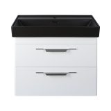 TMP LUX 60 fali fürdőszobabútor - CeraStyle SHARP FEKETE mosdóval - 60 x 48 cm - 400871VB012I02U05