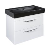 TMP LUX 60 fali fürdőszobabútor - CeraStyle SHARP FEKETE mosdóval - 60 x 48 cm - 400871VB012I02U05 - Image 2