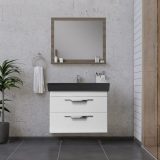 TMP LUX 60 fali fürdőszobabútor - CeraStyle SHARP FEKETE mosdóval - 60 x 48 cm - 400871VB012I02U05 - Image 3