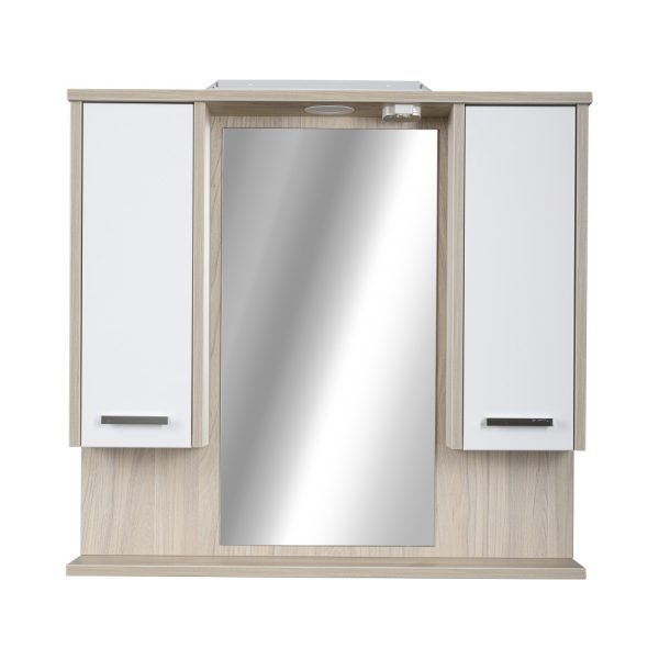 TMP ZX - SONOMA - Tükrös fürdőszobai szekrény LED világítással - 85 cm - 400881