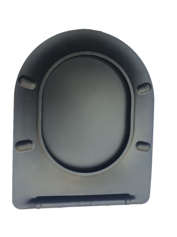 Viva FEKETE BRILLA SLIM XL WC ülőke - duroplast - lecsapódásgátlós - levehető klikk - 46 x 36,5 cm - 51CXL085 - Image 8