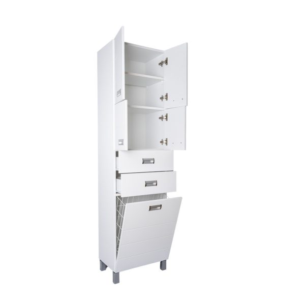 Viva STYLE fürdőszobai ÁLLÓSZEKRÉNY 192 magas szennyestartós -50 x 35 x 192 cm - 6-530A - Image 3