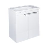 PIRAMIDA EURIDIKA 60LH fali függesztett fürdőszobabútor - öntött műmárvány mosdóval -60 x 60 x 38 cm - 8360LHXX - Image 2